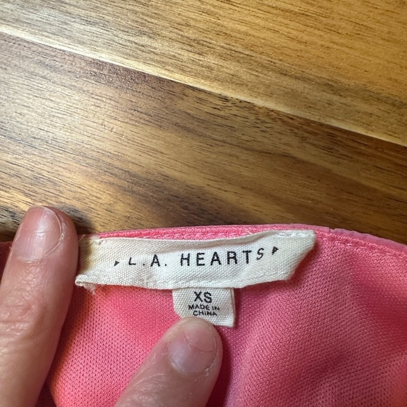 Pac Sun La Hearts Corset Top Pink Womens xsmall zip back closure - Picture 3 of 4